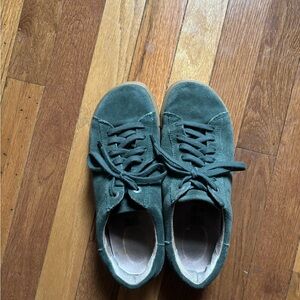 Green suede Bend Low Birkenstock sneakers sz 38